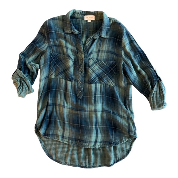 cloth & stone Tops - Cloth & Stone plaid popover